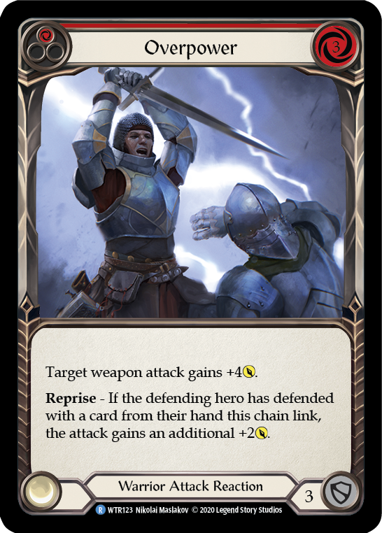 Overpower (Red) [WTR123] Unlimited Edition Rainbow Foil - Devastation Store | Devastation Store
