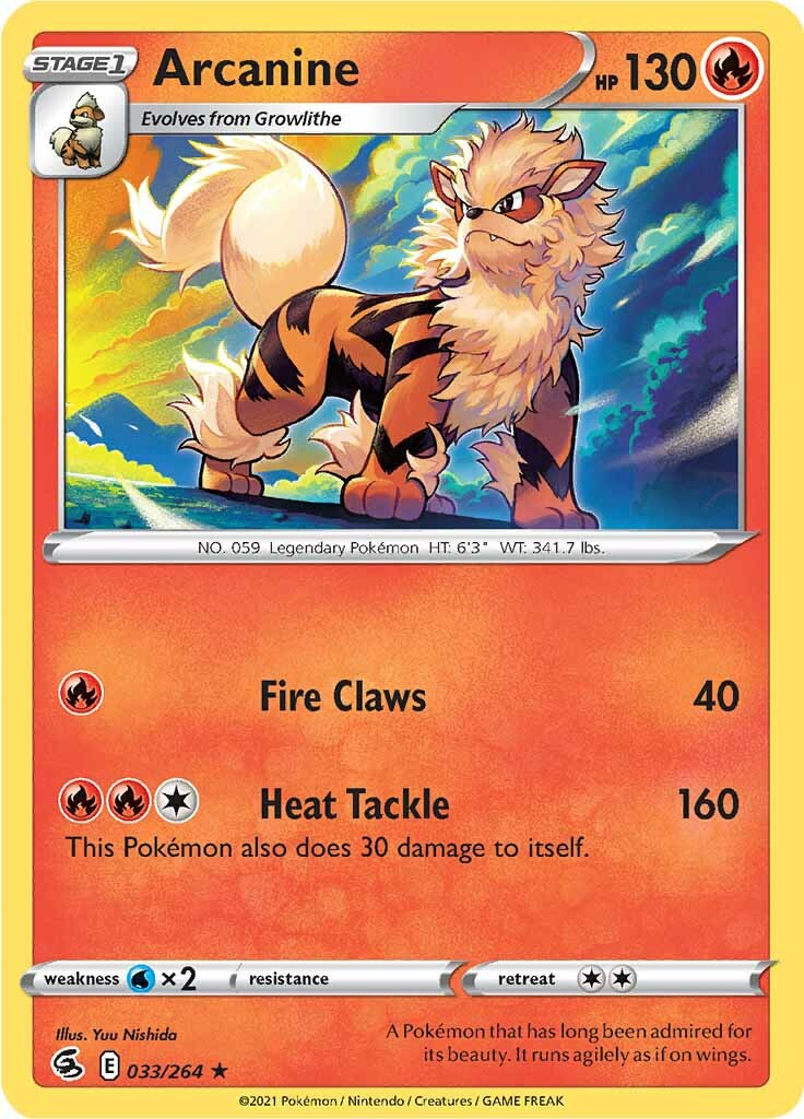 Arcanine (033/264) [Sword & Shield: Fusion Strike] | Devastation Store