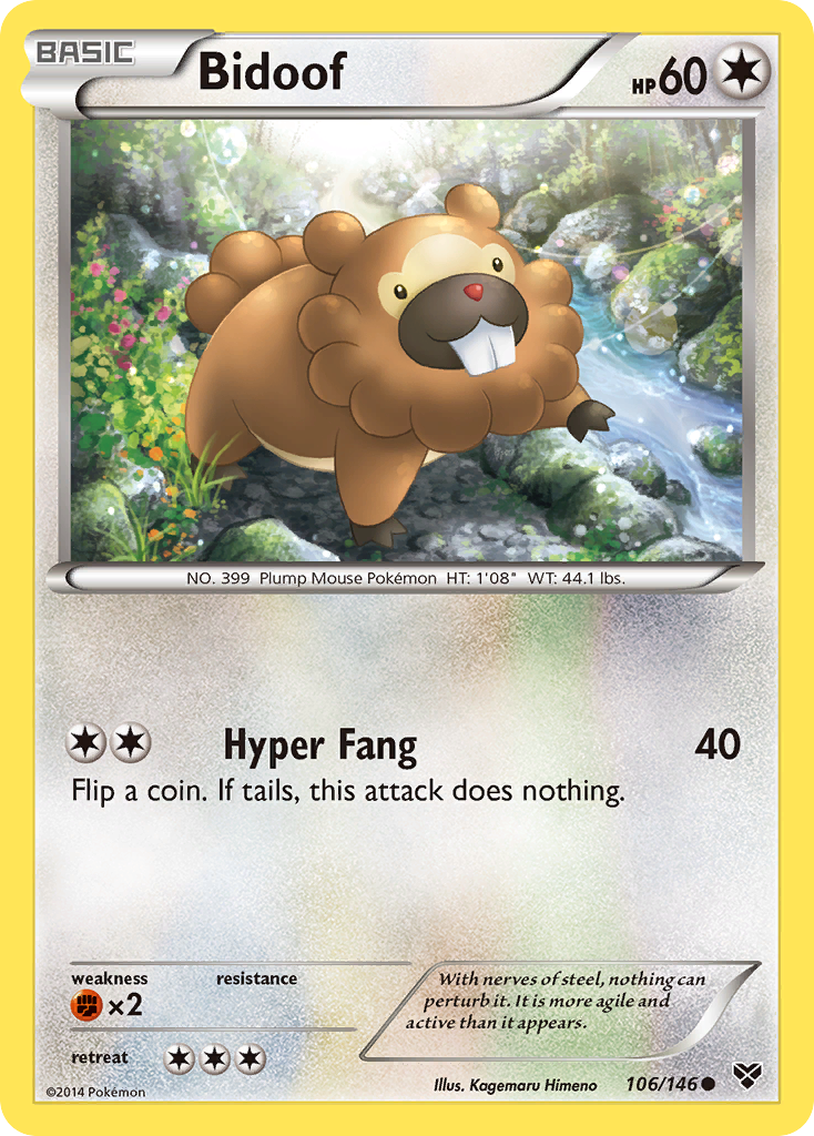 Bidoof (106/146) [XY: Base Set] | Devastation Store