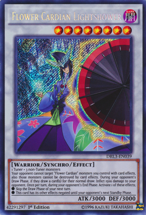 Flower Cardian Lightshower [DRL3-EN039] Secret Rare | Devastation Store