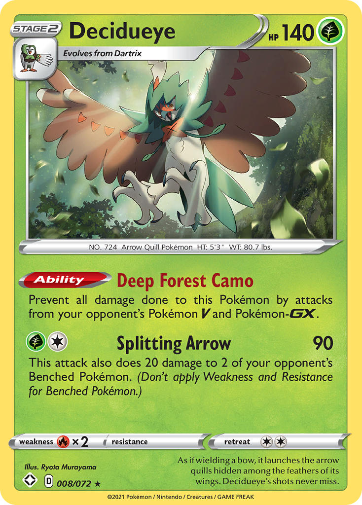 Decidueye (008/072) [Sword & Shield: Shining Fates] | Devastation Store