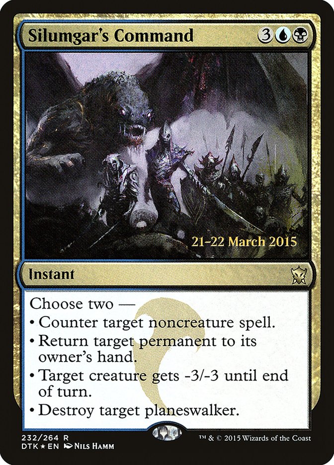 Silumgar's Command  [Dragons of Tarkir Prerelease Promos] - Devastation Store | Devastation Store