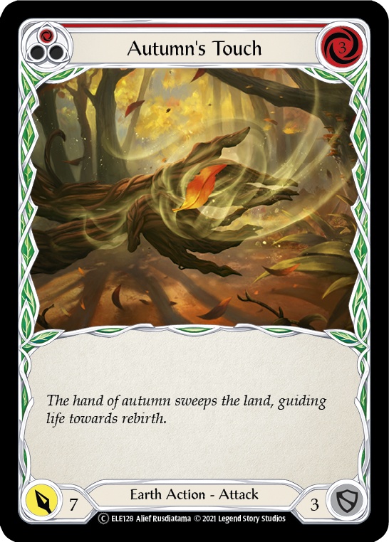 Autumn's Touch (Red) [U-ELE128] Unlimited Rainbow Foil | Devastation Store