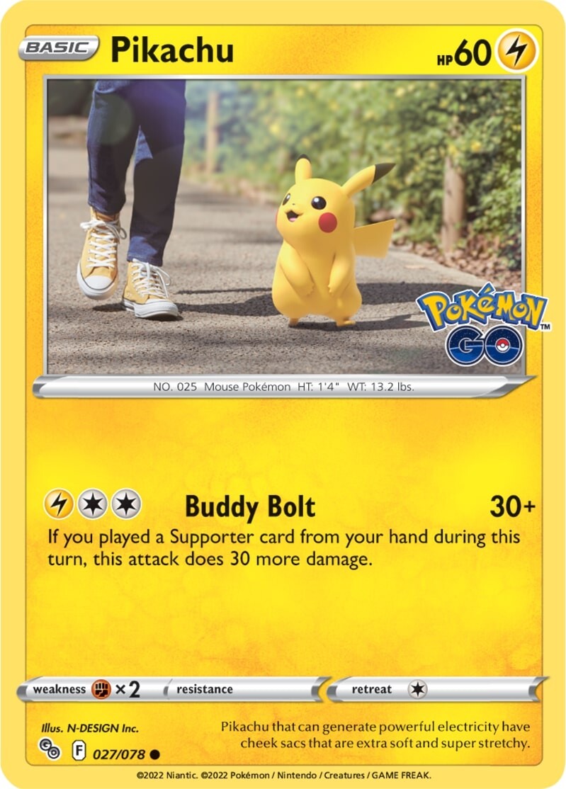 Pikachu (027/078) [Pokémon GO] | Devastation Store