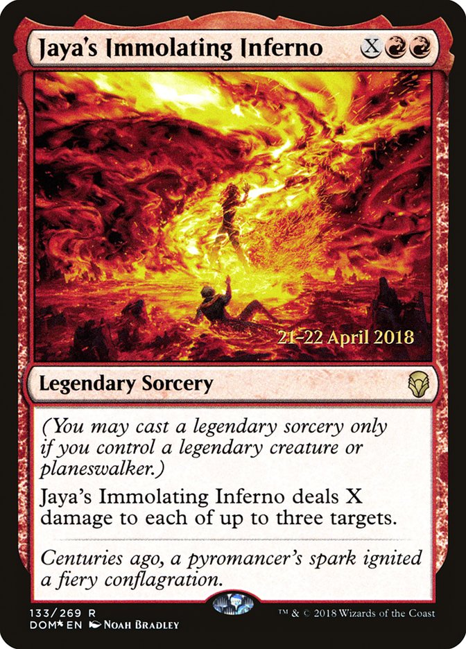 Jaya's Immolating Inferno  [Dominaria Prerelease Promos] - Devastation Store | Devastation Store