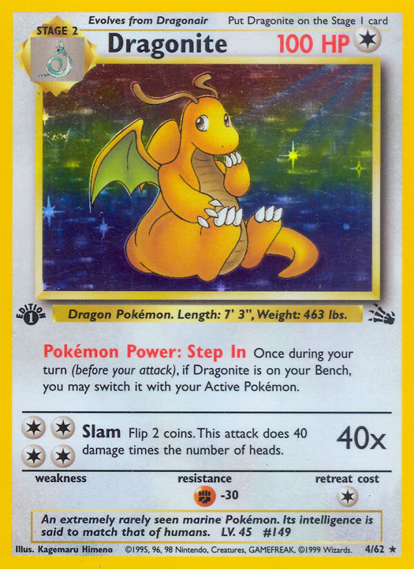 Dragonite (4/62) [Fossil 1st Edition] | Devastation Store