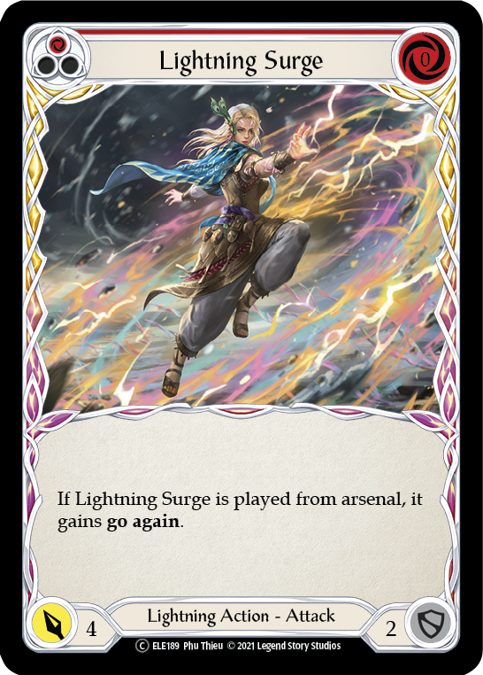 Lightning Surge (Red) [U-ELE189] Unlimited Normal | Devastation Store