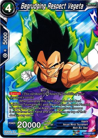 Begrudging Respect Vegeta [TB2-025] | Devastation Store