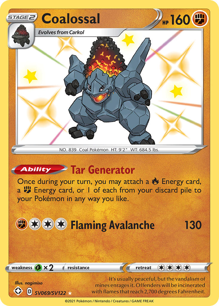 Coalossal (SV069/SV122) [Sword & Shield: Shining Fates] | Devastation Store