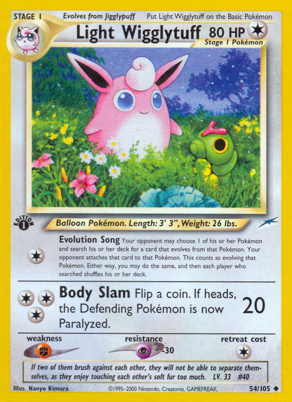 Light Wigglytuff (54/105) [Neo Destiny 1st Edition] | Devastation Store