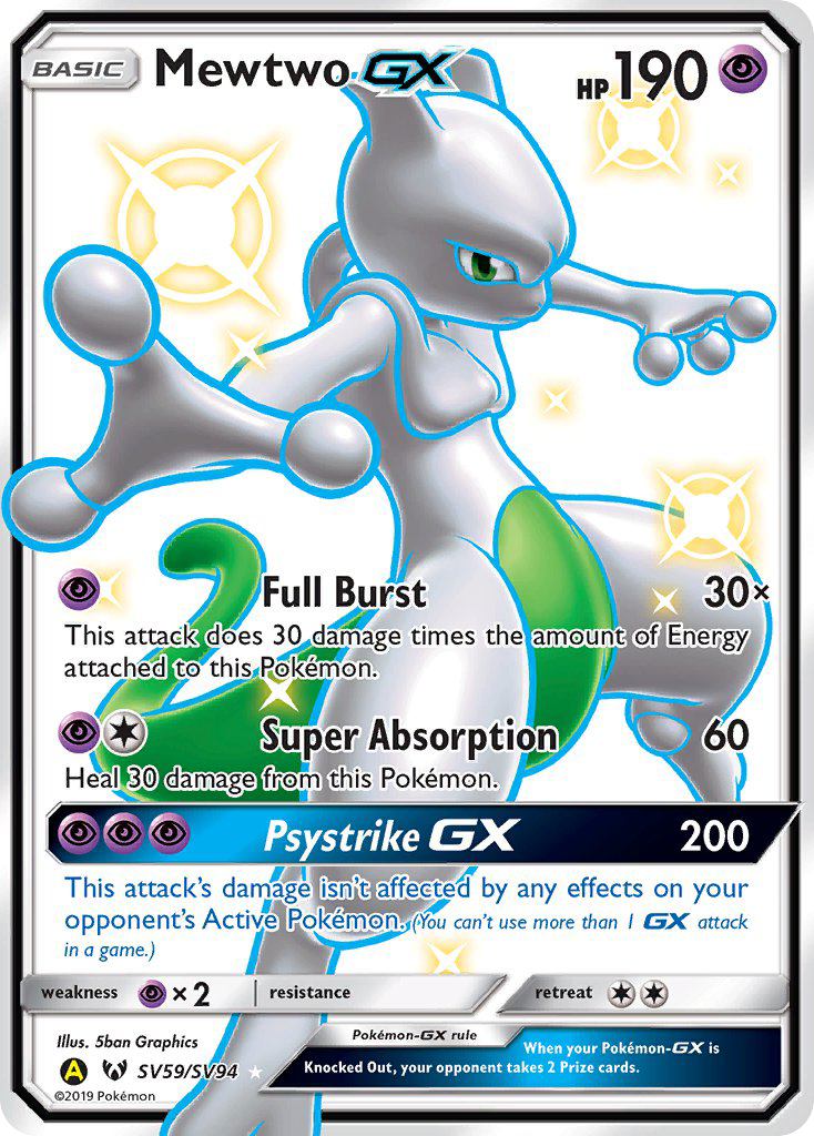 Mewtwo GX (SV59/SV94) [Sun & Moon: Hidden Fates - Shiny Vault] | Devastation Store