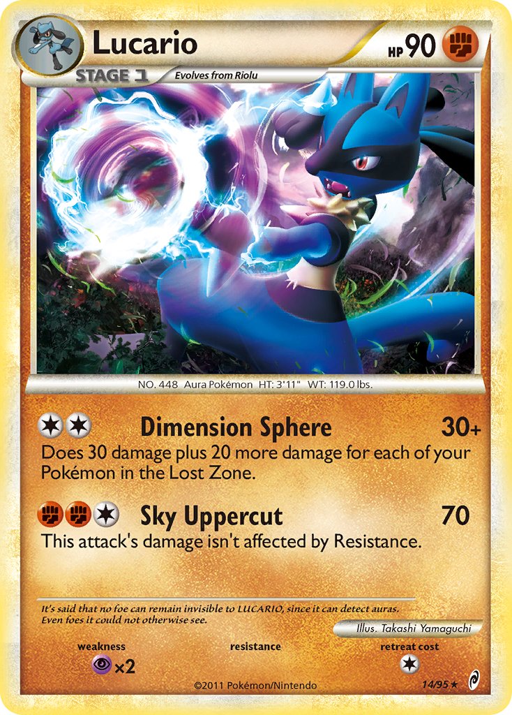 Lucario (14/95) (Theme Deck Exclusive) [HeartGold & SoulSilver: Call of Legends] | Devastation Store