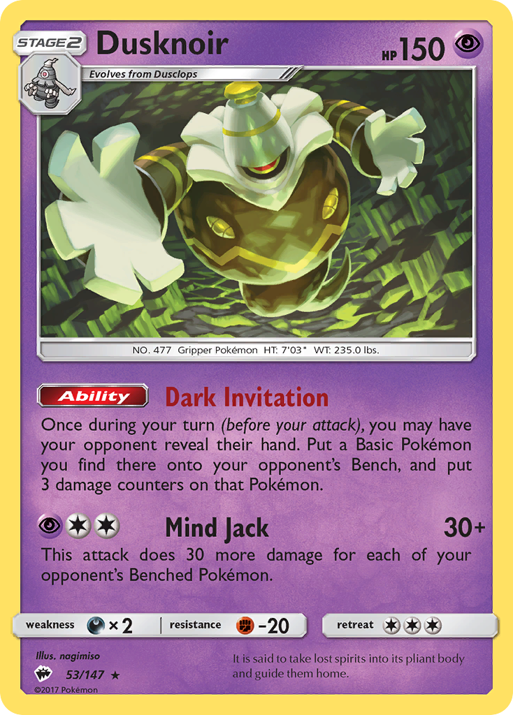 Dusknoir (53/147) [Sun & Moon: Burning Shadows] | Devastation Store