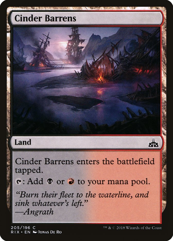 Cinder Barrens [Rivals of Ixalan] | Devastation Store