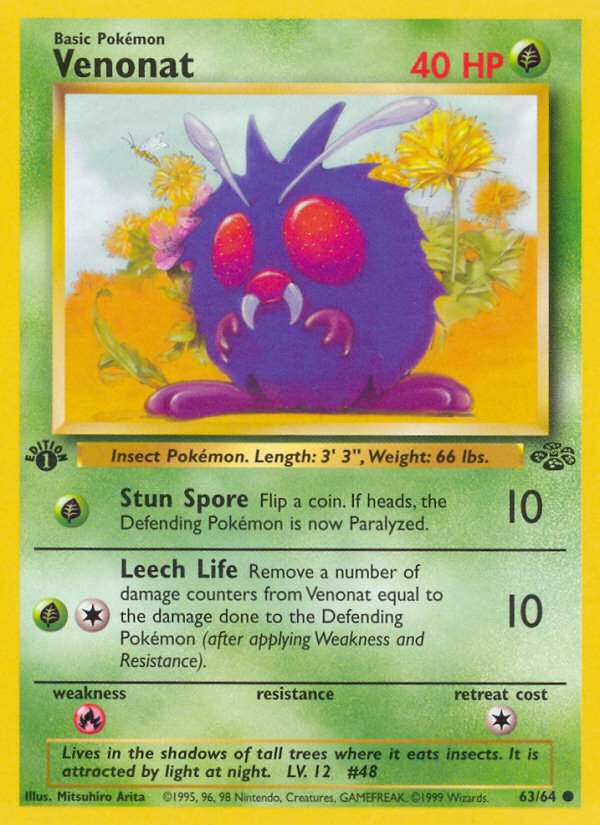 Venonat (63/64) [Jungle 1st Edition] | Devastation Store