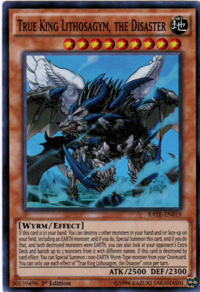 True King Lithosagym, the Disaster [RATE-EN019] Super Rare | Devastation Store