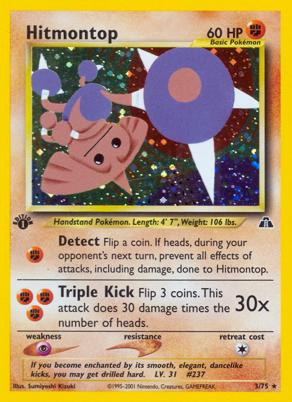 Hitmontop (3/75) [Neo Discovery 1st Edition] | Devastation Store