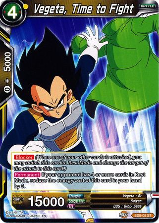 Vegeta, Time to Fight (Starter Deck - Rising Broly) [SD8-08] | Devastation Store