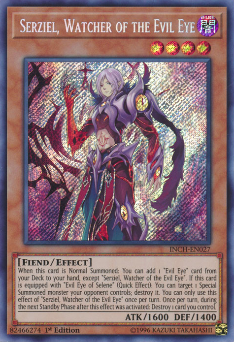 Serziel, Watcher of the Evil Eye [INCH-EN027] Secret Rare | Devastation Store