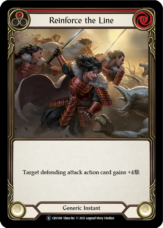 Reinforce the Line (Red) (Rainbow Foil) [CRU189-RF] Unlimited Rainbow Foil | Devastation Store
