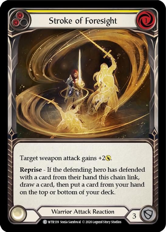 Stroke of Foresight (Yellow) [WTR139] Unlimited Edition Rainbow Foil - Devastation Store | Devastation Store