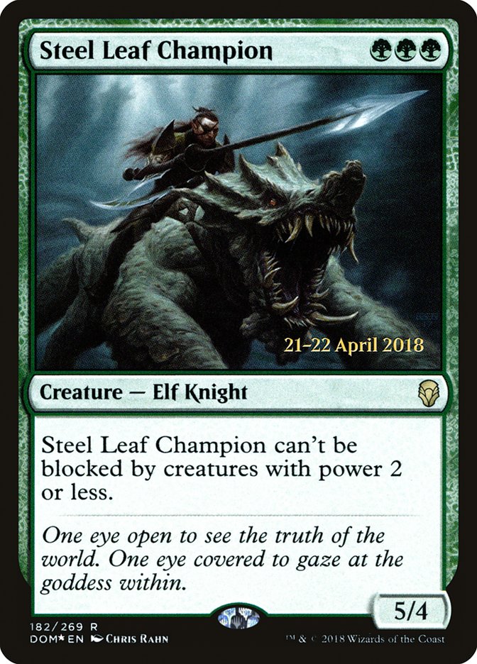 Steel Leaf Champion  [Dominaria Prerelease Promos] - Devastation Store | Devastation Store