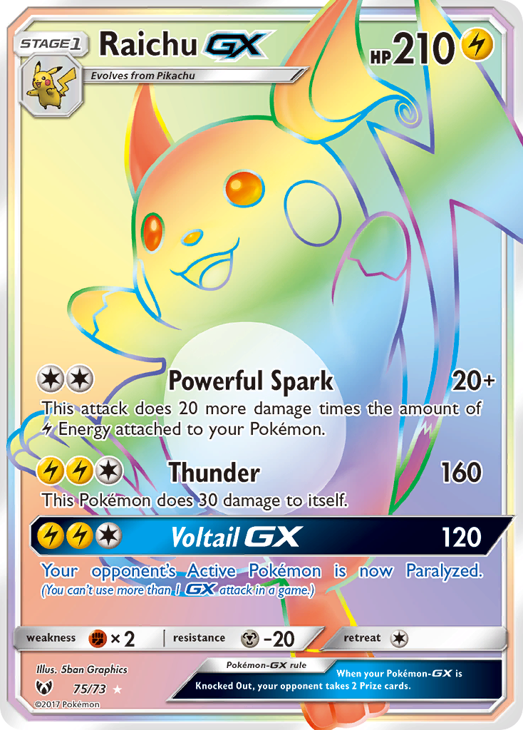 Raichu GX (75/73) [Sun & Moon: Shining Legends] | Devastation Store