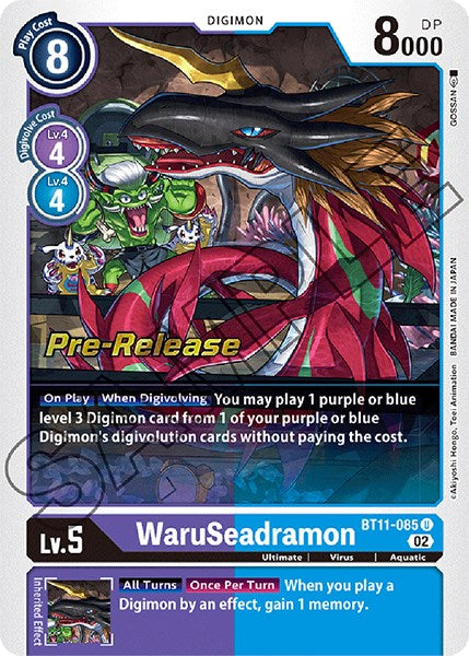 WaruSeadramon [BT11-085] [Dimensional Phase Pre-Release Promos] | Devastation Store