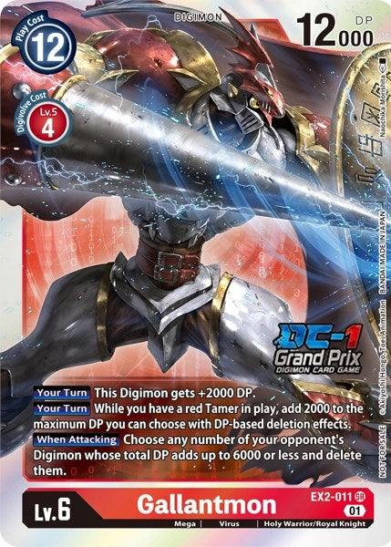 Gallantmon [EX2-011] (DC-1 2022 Stamped) [Digital Hazard Promos] | Devastation Store