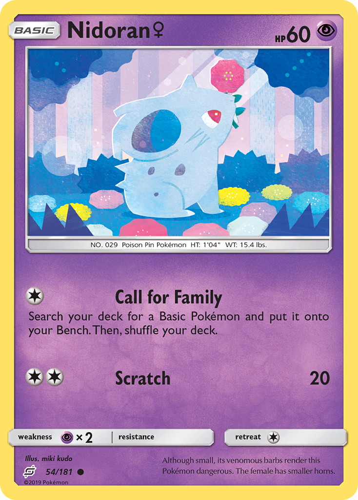Nidoran (54/181) (Female) [Sun & Moon: Team Up] | Devastation Store