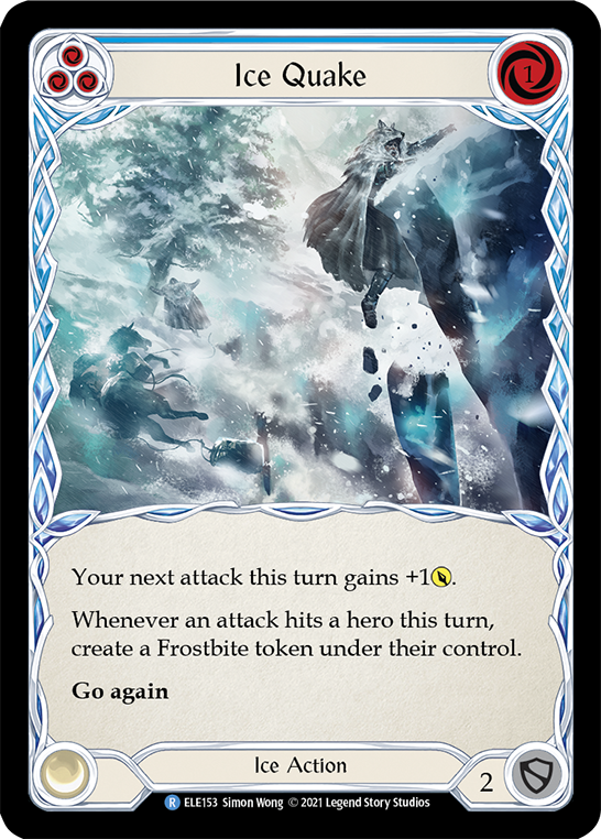 Ice Quake (Blue) [ELE153] (Tales of Aria)  1st Edition Rainbow Foil | Devastation Store