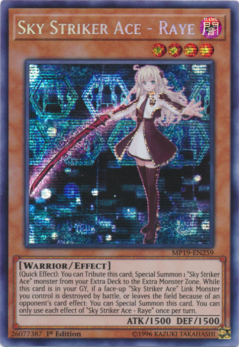 Sky Striker Ace - Raye [MP19-EN259] Prismatic Secret Rare | Devastation Store