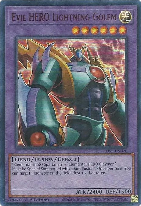 Evil HERO Lightning Golem (Red) [LDS3-EN028] Ultra Rare | Devastation Store