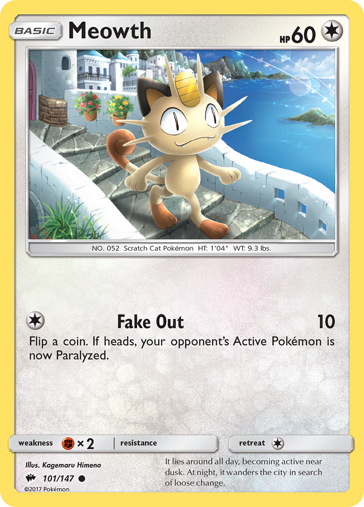 Meowth (101/147) [Sun & Moon: Burning Shadows] | Devastation Store