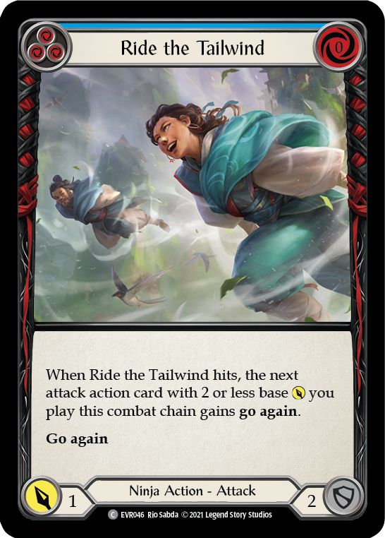 Ride the Tailwind (Blue) [EVR046] (Everfest)  1st Edition Rainbow Foil | Devastation Store