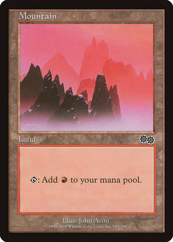 Mountain (345) [Urza's Saga] - Devastation Store | Devastation Store