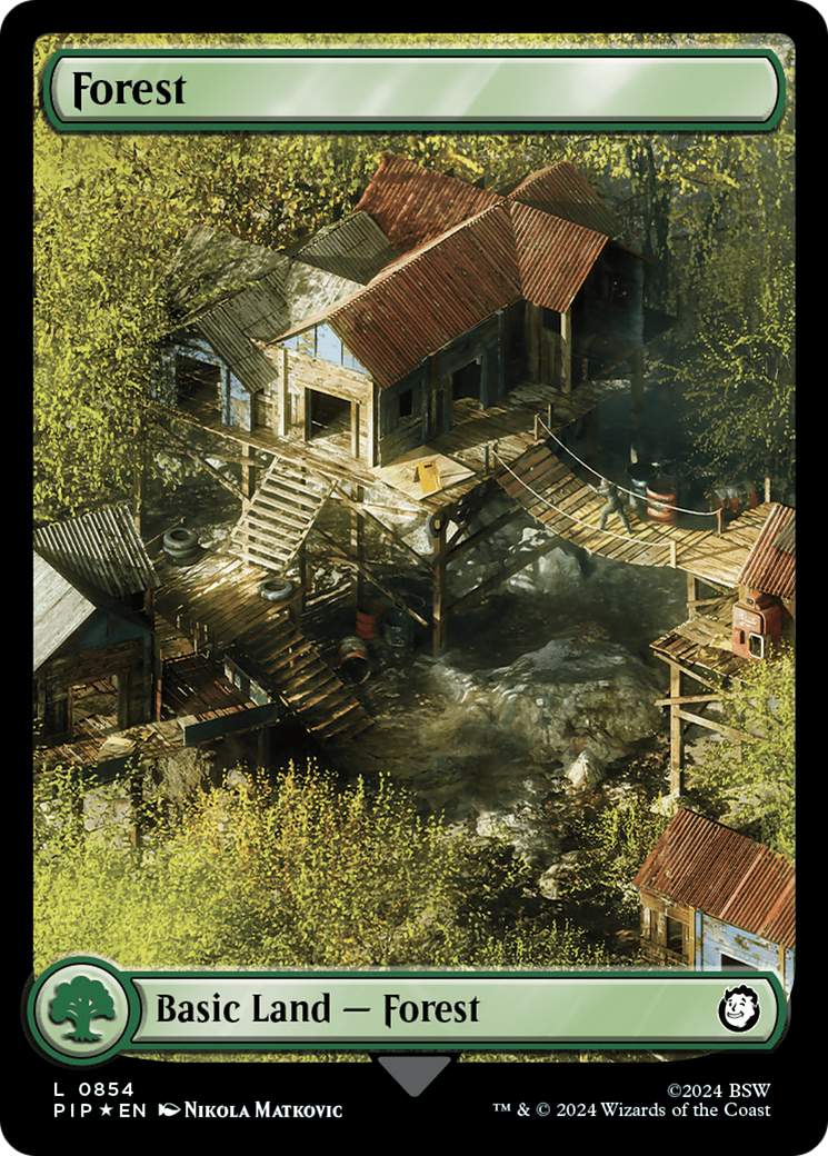 Forest (0854) (Surge Foil) [Fallout] | Devastation Store