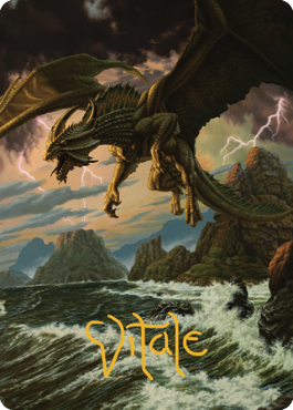 Ancient Bronze Dragon Art Card (03) (Gold-Stamped Signature) [Commander Legends: Battle for Baldur's Gate Art Series] | Devastation Store