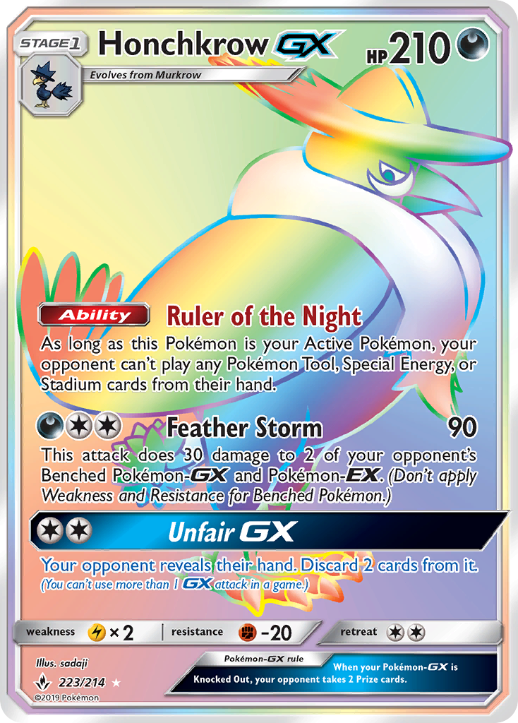 Honchkrow GX (223/214) [Sun & Moon: Unbroken Bonds] | Devastation Store
