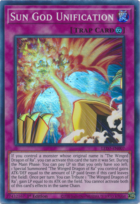 Sun God Unification [LED7-EN007] Super Rare | Devastation Store