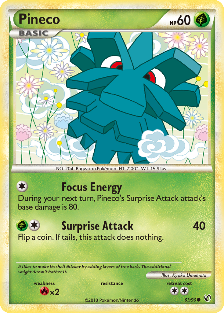 Pineco (63/90) [HeartGold & SoulSilver: Undaunted] | Devastation Store