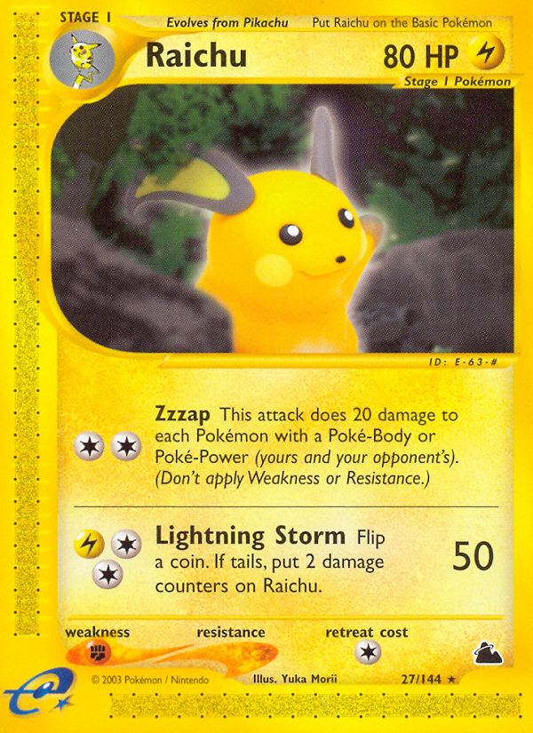 Raichu (27/144) [Skyridge] | Devastation Store