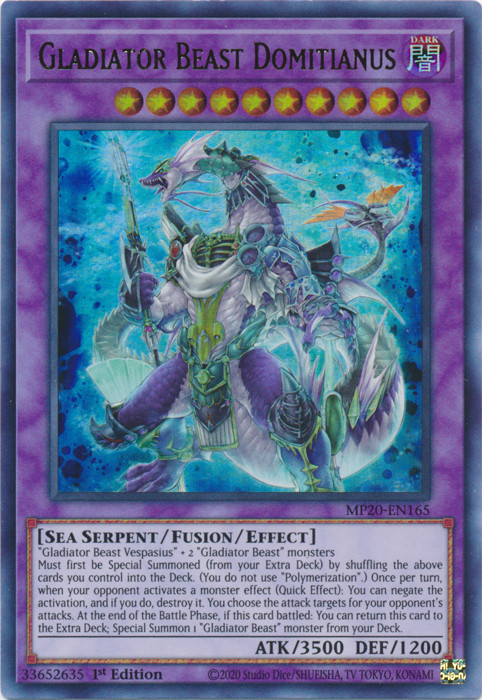 Gladiator Beast Domitianus [MP20-EN165] Ultra Rare | Devastation Store