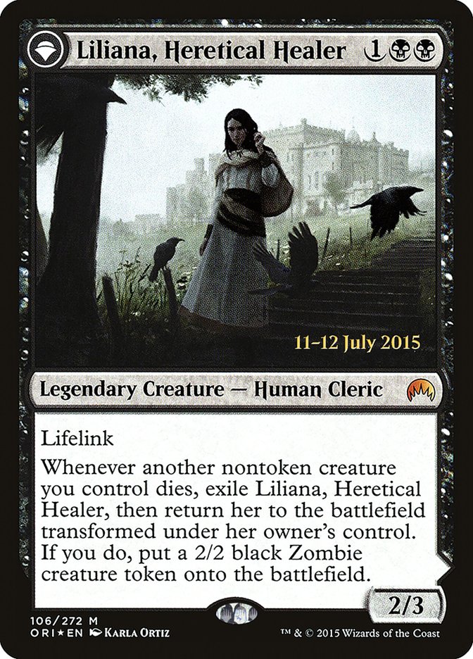 Liliana, Heretical Healer // Liliana, Defiant Necromancer [Magic Origins Prerelease Promos] - Devastation Store | Devastation Store
