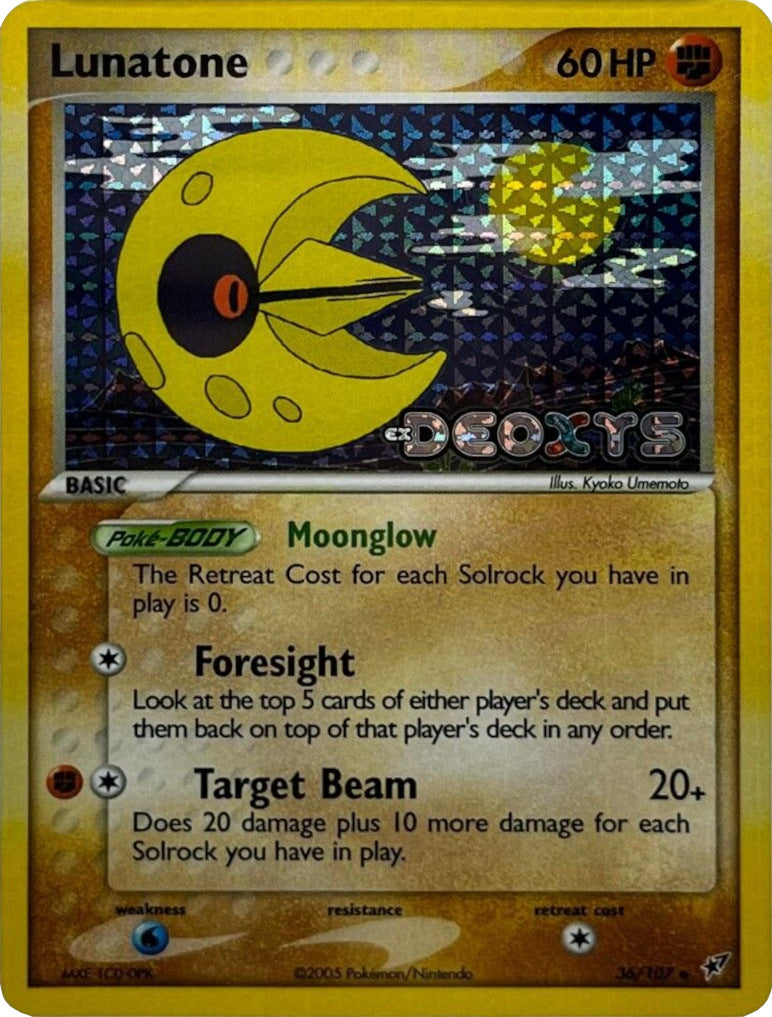 Lunatone (36/107) (Stamped) [EX: Deoxys] | Devastation Store