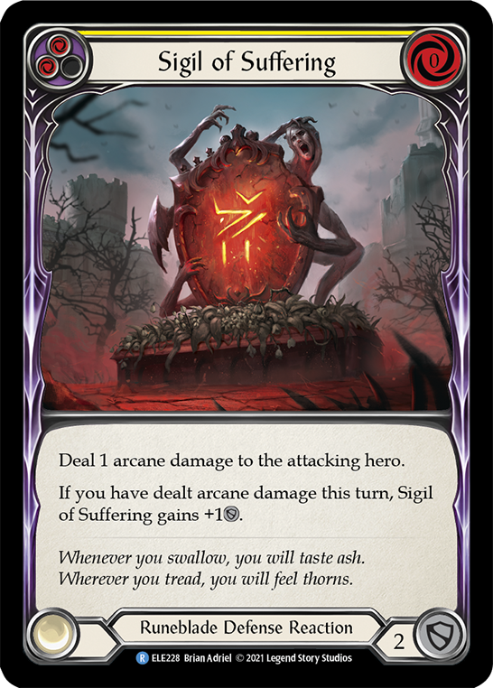Sigil of Suffering (Yellow) [ELE228] (Tales of Aria)  1st Edition Rainbow Foil | Devastation Store