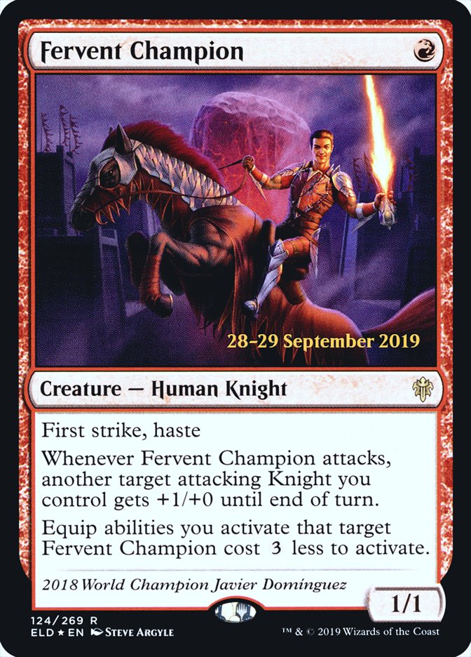 Fervent Champion  [Throne of Eldraine Prerelease Promos] | Devastation Store