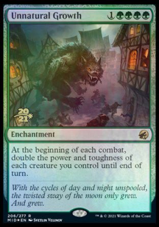 Unnatural Growth [Innistrad: Midnight Hunt Prerelease Promos] | Devastation Store