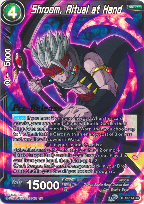 Shroom, Ritual at Hand (BT13-144) [Supreme Rivalry Prerelease Promos] | Devastation Store