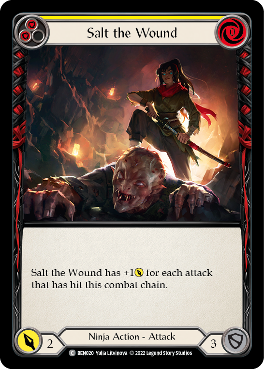 Salt the Wound (Yellow) [BEN020] (Outsiders Benji Blitz Deck) | Devastation Store